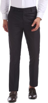 ARROW Slim Fit Men Black Trousers