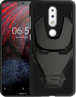 CASE CREATION Back Cover for Nokia 7.1(Black, 3D Case, Silicon, Pack of: 1)