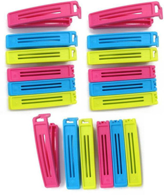 LUDDITE Set of 18 Food Clips Large Medium Small Plastic Sealing Clip(Set of 18, Multicolor)