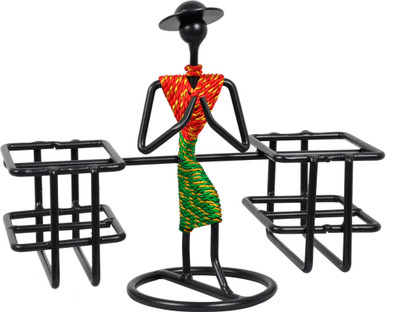 D&V ENGINEERING 4 Compartments Iron Remote control holder /stand(Black, Green, Red)