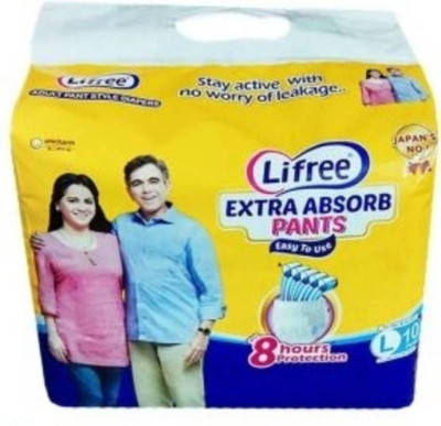 LIFREE Adult Pant style Diaper Adult Diapers - L(10 Pieces)