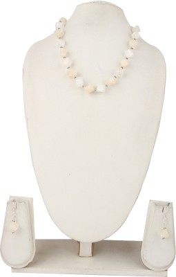 Pearlz Ocean Alloy Silver Silver, White, Beige Jewellery Set(Pack of 1)