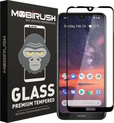 MOBIRUSH Edge To Edge Tempered Glass for Nokia 3.2(Pack of 1)