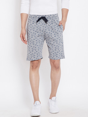 Adobe Printed Men Grey Regular Shorts
