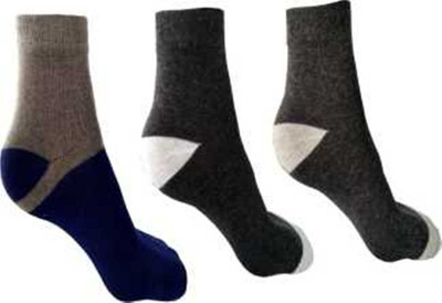 RAJAVI Men & Women Color Block Mid-Calf/Crew(Pack of 3)