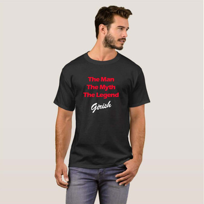 Exoctic Silver Printed Men Round Neck Red, White, Black T-Shirt