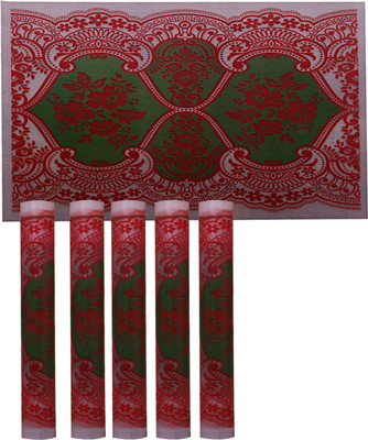 KUBER INDUSTRIES Rectangular Pack of 6 Table Placemat(Red, PVC)