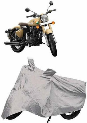 HOLME'S Two Wheeler Cover for Royal Enfield(Bullet 350, Silver)