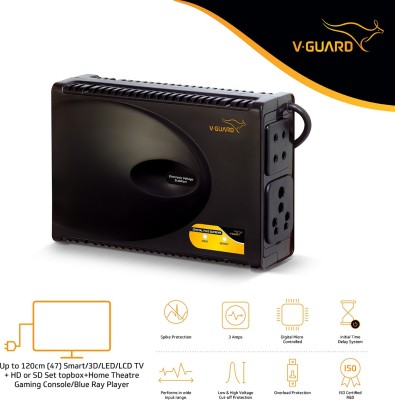 V-Guard Crystal Plus Supreme TV Voltage Stabilizer for 120 cm (47) TV+Set...