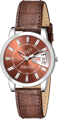 PIRASO 4057-BROWN-S Chocolate-Day-Date Analog Watch  - For Girls