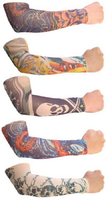 FOXSTON Cotton Arm Sleeve For Men & Women With Tattoo(Free, Multicolor)