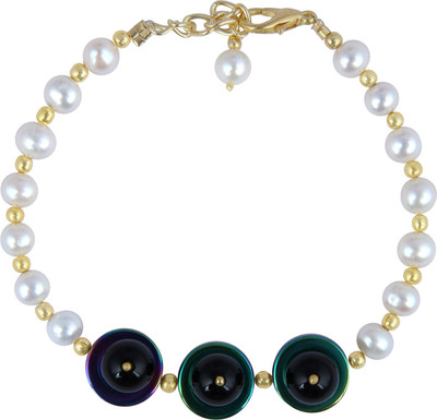 Pearlz Ocean Alloy Pearl Gold-plated Bracelet