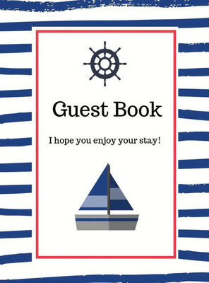 Nautical Guest Book Hardcover(English, Hardcover, Bell Lulu and)