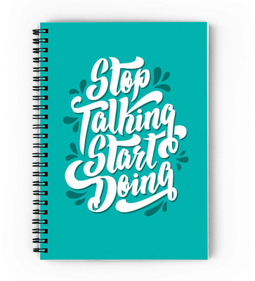 epheriwala Stop talking start doing A5 Notebook Unruled 160 Pages(Blue)