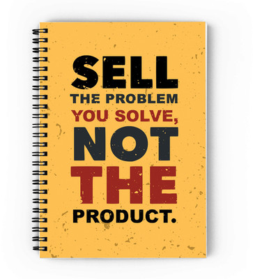 epheriwala Sell the problem you solved A5 Notebook Unruled 160 Pages(Yellow)