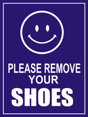 signEver Please Remove Your Shoes Sign Board For Office Bank Company Factory Office House School College Hospital -color: Blue (20 x 30 cm) Emergency Sign