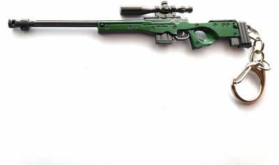 SHIBU PUBG Keychain AWM Military Skin Sniper with 8X Scope