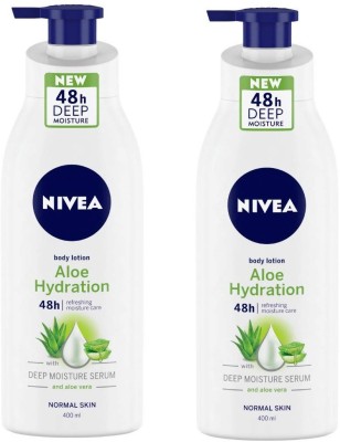 NIVEA Aloe Hydration Body Lotion, 400ml (pack of 2)(800 ml)