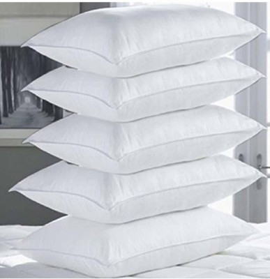 Anand Cotton Solid Sleeping Pillow Pack of 5  (White)