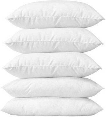 Navi collection Microfibre Solid Sleeping Pillow Pack of 5(White)