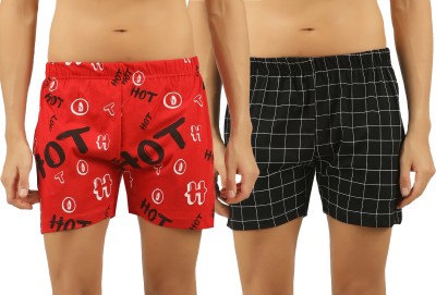 HOTFITS Printed, Checkered Men Boxer