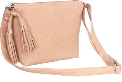 Leather Land Pink Sling Bag Victoria Tassel stitch in MODERN PINK