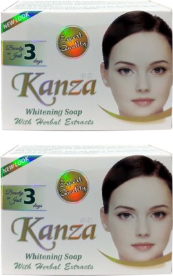 KANZA Whitening Soap With Herbal Extracts 85g Pack Of 2(2 x 85 g)