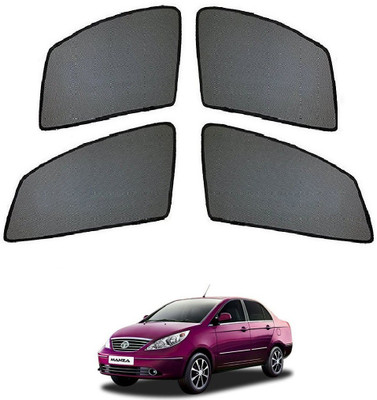 AuTO ADDiCT Side Window Sun Shade For Tata Manza(Black)