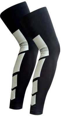 Just Rider Sports Leg Sleeves -Compression Full Thigh Calf Leg Sleeve Black Knee Support(Black)