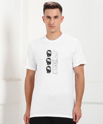 ADIDAS ORIGINALS Printed Men Round Neck White, Yellow T-Shirt