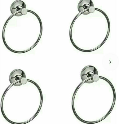 deeplax towel ring ddyna napkin holder set of 4 silver Towel Holder(Stainless Steel)