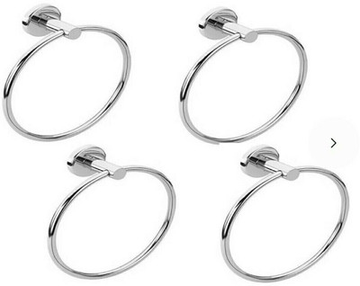 deeplax towel ring dddyna napkin holder set of 4 silver Towel Holder(Stainless Steel)