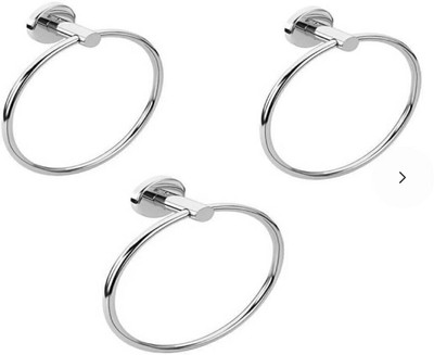 deeplax towel ring loggy napkin holder set of 3 silver Towel Holder(Stainless Steel)