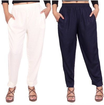 Aawari Regular Fit Women Multicolor Trousers