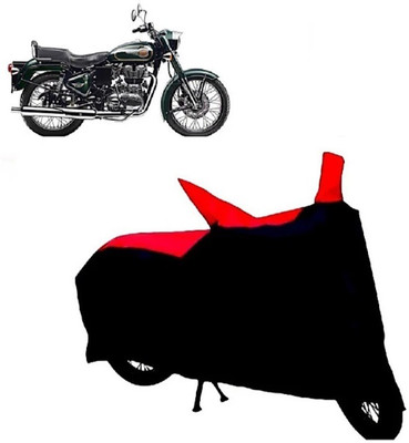 ELECTRIBLES Two Wheeler Cover for Royal Enfield(Classic 500, Red, Black)