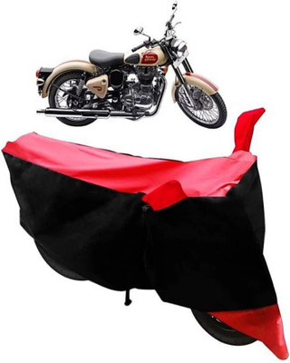 KAROBAR Two Wheeler Cover for Royal Enfield(Thunderbird 500, Red, Black)