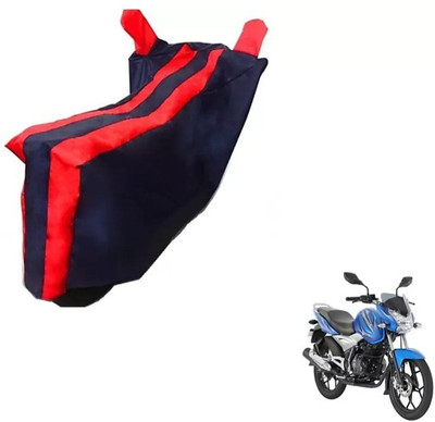KAROBAR Two Wheeler Cover for Bajaj(Discover 125 DTS-i, Red, Black)