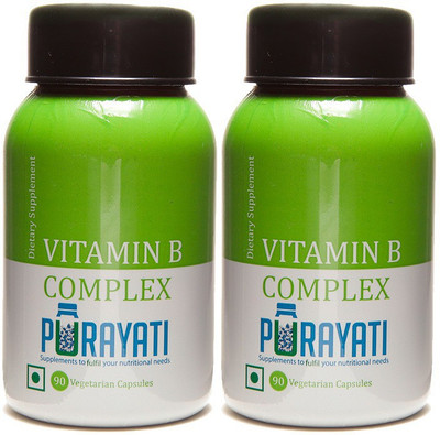Purayati Vitamin B Complex - Pack of 2 (180 Capsules)(180 No)