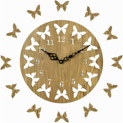 Basement Bazaar Analog 25.5 cm X 25.5 cm Wall Clock(Beige, Without Glass, DIY Clocks)