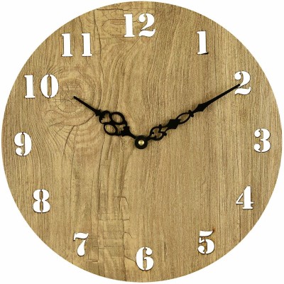 Basement Bazaar Analog 28 cm X 28 cm Wall Clock(Beige, Without Glass, Standard)