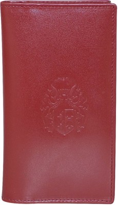 Kan Women Casual Brown Genuine Leather Wallet(14 Card Slots)