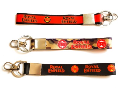 ROYAL ENFIELD New Army Fabric Id Tag Hook Locking keychain Key Chain