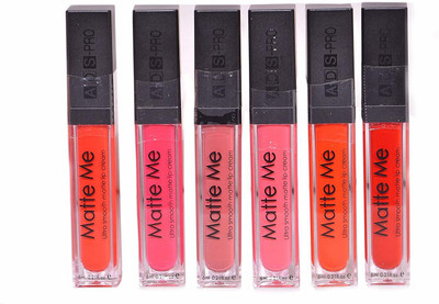 ads PRO MATTE ME Premium Ultra Smooth Matte Lip Cream(Fuchsia Pink, Rose, Rose Blossom, Young Pink, Orange, Red, 36 ml)