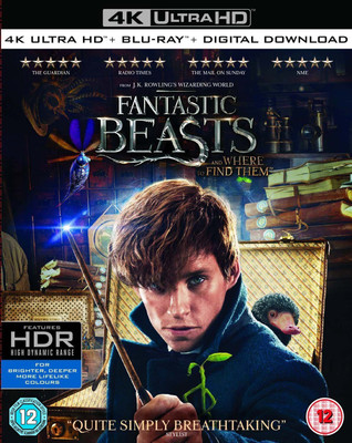 Fantastic Beasts and Where To Find Them (4K UHD + Blu-ray + Digital Download) (2-Disc Set) (Region Free + Fully Packaged Import)(4K(UHD) Blu-ray English)