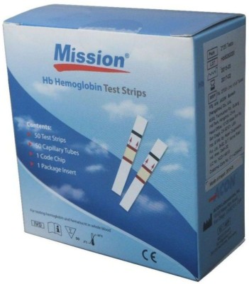 Mission HB (Hemoglobin) 50 Strips Ph Test Strip(4.5 - 25.6)