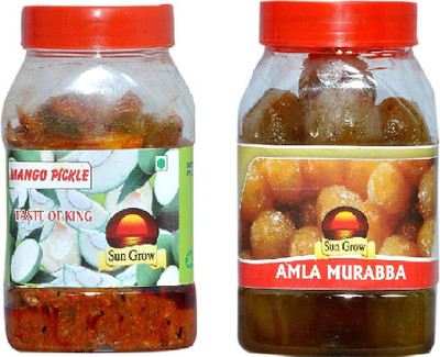 Sun Grow Combo Organic Mango Pickle & Amla Murabba(2 x 1000 g)