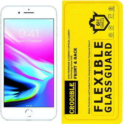 CRodible Front and Back Screen Guard for Apple iPhone 8 Plus (Silver, 256 GB)(Pack of 1)