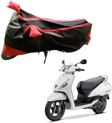 ELECTRIBLES Two Wheeler Cover for TVS(Jupiter, Black, Red)
