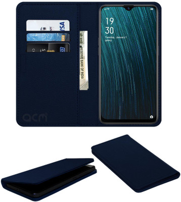 ACM Flip Cover for Oppo A5s(Blue, Cases with Holder, Pack of: 1)