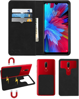 ACM Wallet Case Cover for Mi Redmi Note 7, Mi Redmi Note 7 Pro, Mi Redmi Note 7S(Black, Cases with Holder, Pack of: 1)